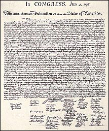 Declaration of Independence Stone Engraving